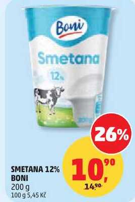 SMETANA 12% BONI, 200 g