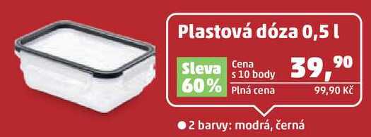 Plastová dóza, 0,5 l