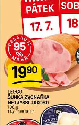 ŠUNKA ZVONAŘKA NEJVYŠŠÍ JAKOSTI 100 g