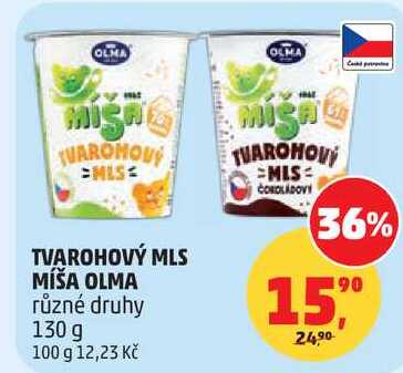 TVAROHOVÝ MLS MÍŠA OLMA různé druhy, 130 g