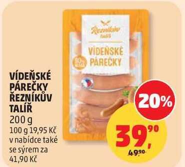 VÍDEŇSKÉ PÁREČKY ŘEZNÍKŮV TALÍŘ, 200 g