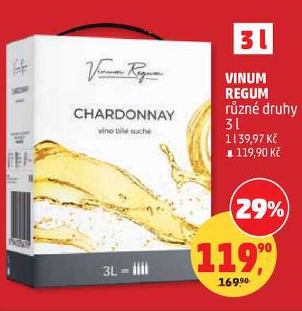 VINUM REGUM různé druhy, 3 l