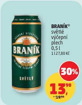 BRANÍK světlé výčepní plech, 0,5 l