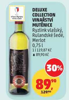 DELUXE COLLECTION VINAŘSTVÍ MUTĚNICE Ryzlink vlašský, 0,75 l