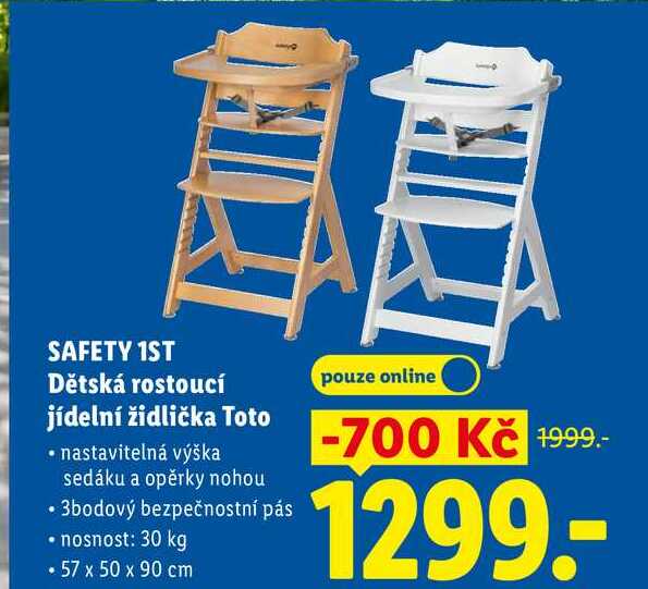 SAFETY 1ST Dětská rostoucí jídelní židlička Toto