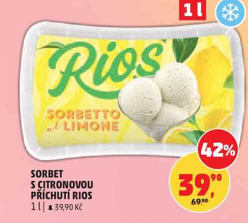 SORBET S CITRONOVOU PŘÍCHUTÍ RIOS, 1 l