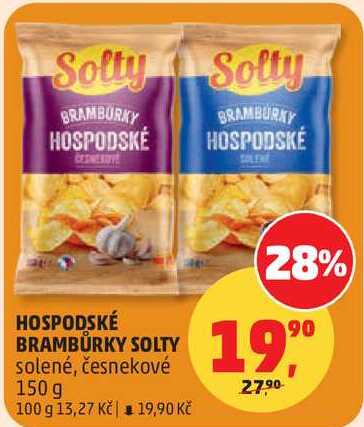HOSPODSKÉ BRAMBŮRKY SOLTY solené, 150 g
