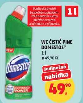 WC ČISTIČ PINE DOMESTOS, 1 l