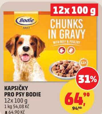 KAPSIČKY PRO PSY BODIE, 12x 100 g