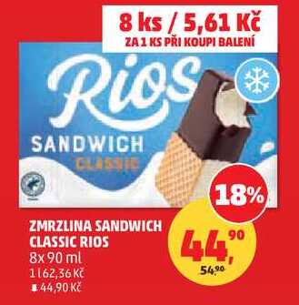 ZMRZLINA SANDWICH CLASSIC RIOS, 8x90 ml  