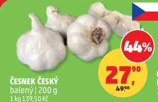 ČESNEK ČESKÝ balený, 200 g