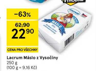 Lacrum Máslo z Vysočiny, 250 g