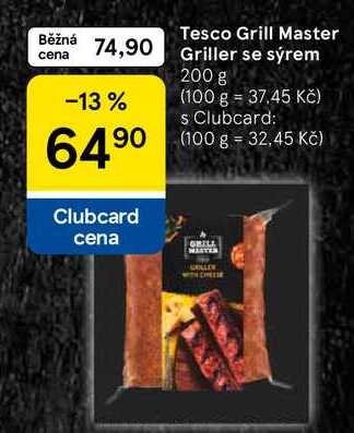 Tesco Grill Master Griller se sýrem, 200 g