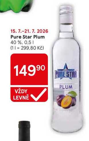 Pure Star Plum 40%, 0,5 l