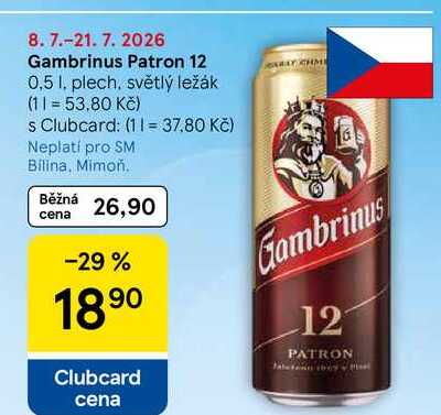 Gambrinus Patron 12, 0,5 l