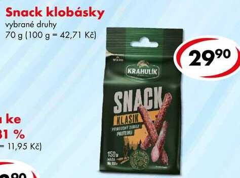 Snack klobásky, 70 g