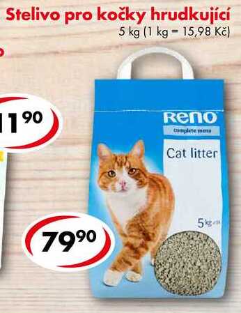 Stelivo pro kočky hrudkující, 5 kg