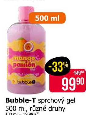Bubble-T sprchový gel 500 ml