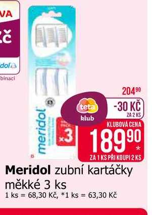 Meridol zubní kartáček měkký 3 ks