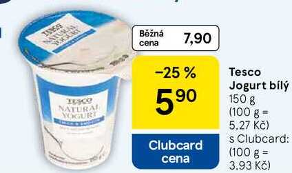 Tesco Jogurt bílý, 150 g