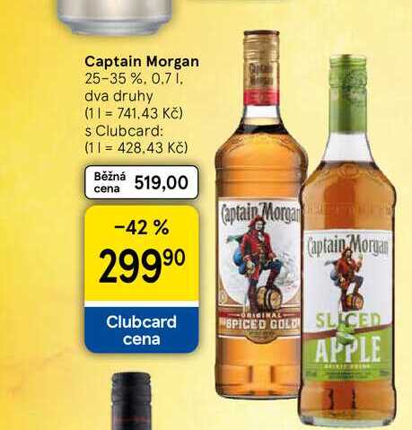 Captain Morgan 25-35%, 0.7 l