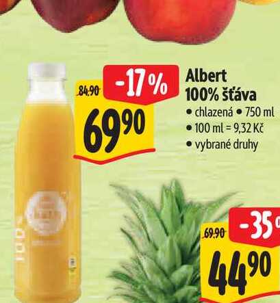 Albert 100% šťáva 750 ml