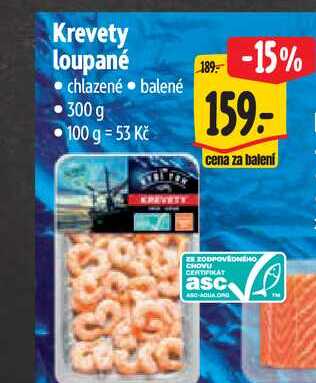 Krevety loupané 300 g