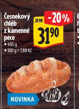 Česnekový chléb z kamenné pece 405 g