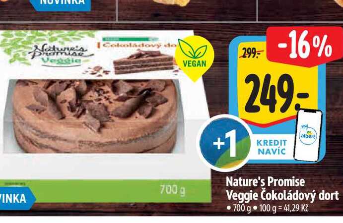 Nature's Promise Veggie Čokoládový dort 700 g