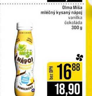 Olma Miša mléčný kysaný nápoj vanilka čokoláda 300 g