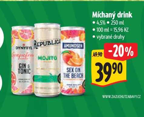 Míchaný drink 250 ml
