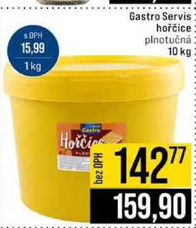 Gastro Servis hořčice plnotučná 10 kg