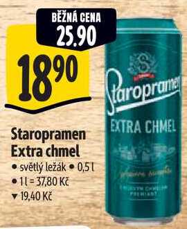 Staropramen Extra chmel, 0,5 l