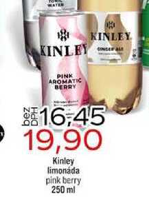 Kinley limonáda pink berry 250 ml