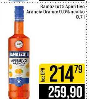 Ramazzotti Aperitivo Arancia Orange 0.0% nealko 0,7l