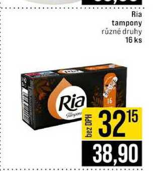 Ria tampony různé druhy 16 ks