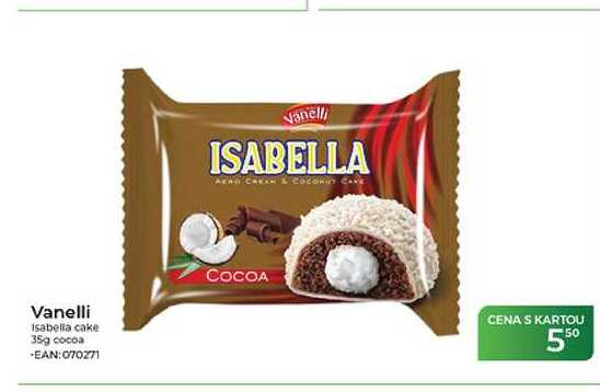 Vanelli Isabella cake 35g cocoa