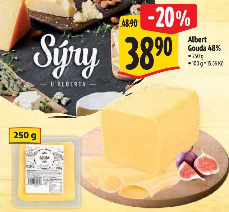 Albert Gouda 48%, 250 g