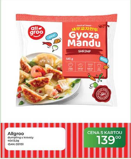 Allgroo dumpling s krevety 40x13.5g