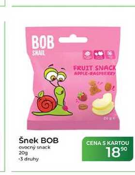 Šnek BOB ovocný snack 20g