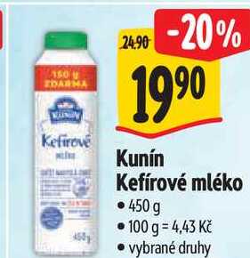 Kunín Kefírové mléko, 450 g