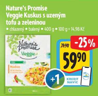Nature's Promise Veggie Kuskus s uzeným tofu a zeleninou, 400 g