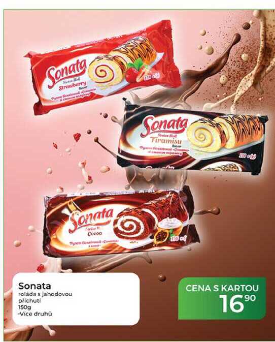 Sonata roláda s jahodovou příchutí 150g