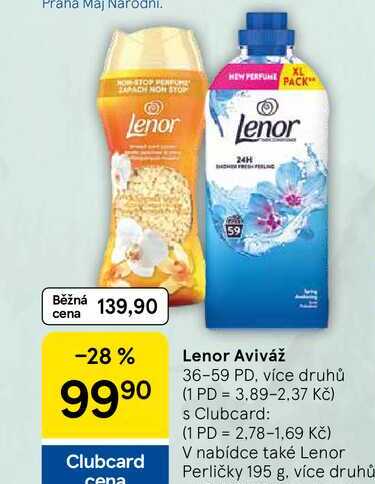 Lenor Aviváž, 36-59 PD, více druhů