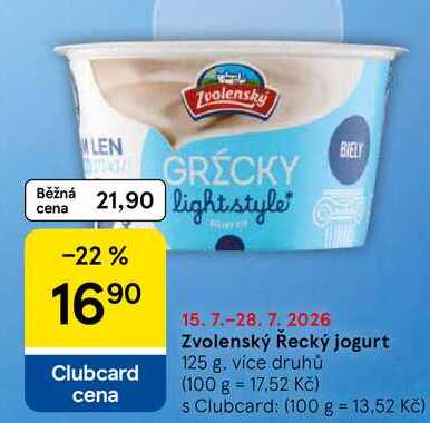 Zvolenský Řecký jogurt, 125 g