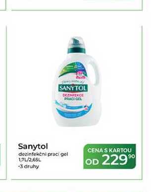 Sanytol dezinfekční prací gel 1,7L/2,65l