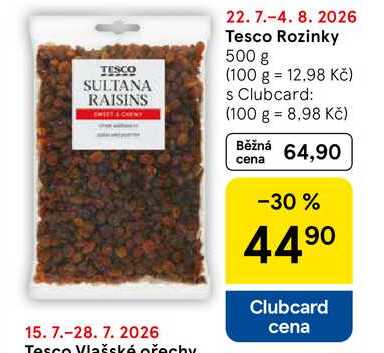 Tesco Rozinky, 500 g