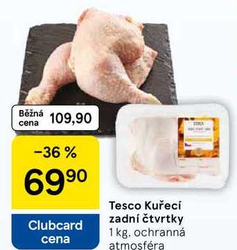 Tesco Kuřecí zadní čtvrtky, 1 kg