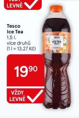 Tesco Ice Tea, 1.5 l, vice druhů