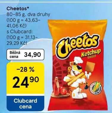 Cheetos, 80-85 g, dva druhy